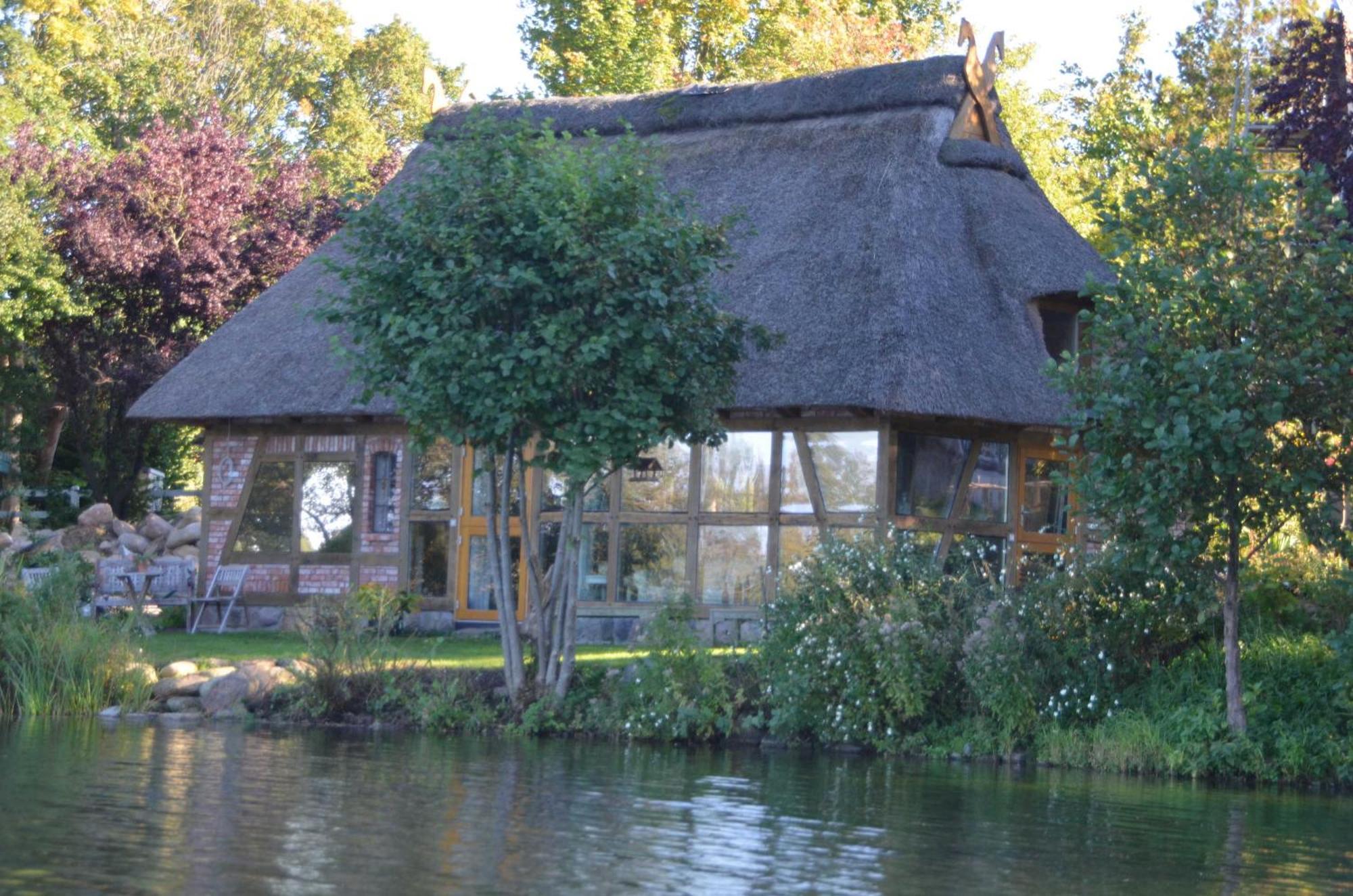 Reetdachkate Auf Gestuet Schierensee Grebin Extérieur photo